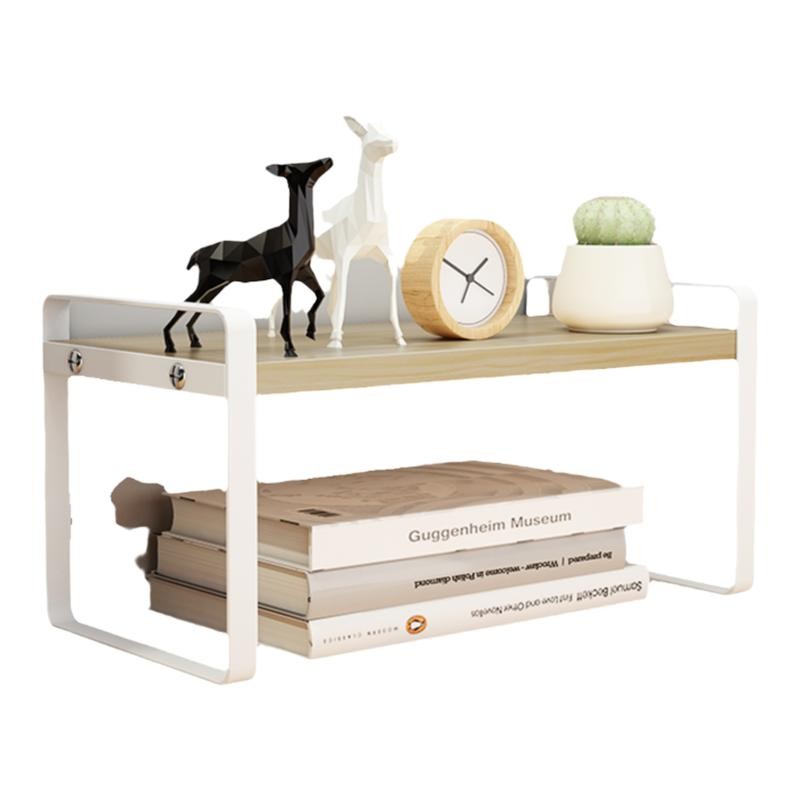 桌面书架置物架简易办公室桌上小型收纳神器学生电脑桌创意分层柜