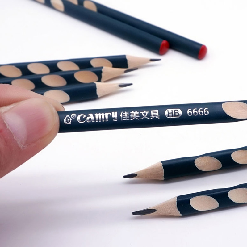 佳美洞洞铅笔三角笔杆儿童矫正握姿学生素描铅笔2B2HHB铅笔30支装
