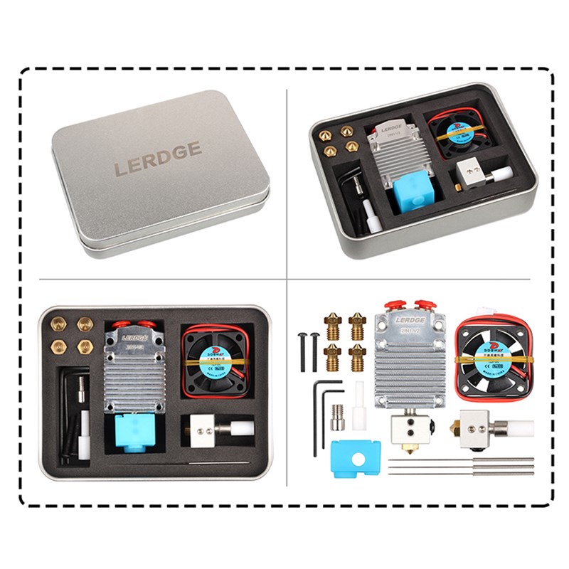 3D打印机2IN1-V2双色喷头配件 两进一出换色挤出头广告字彩色打印