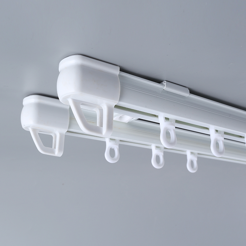 窗帘轨道配件罗马杆窗帘杆双轨单轨挂钩滑轨导轨滑轮滑道侧装顶装