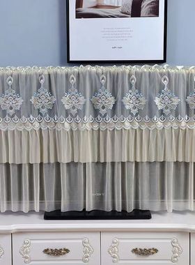 开机不取电视机防尘罩新款液晶电视套蕾丝60657075寸高档电视盖布