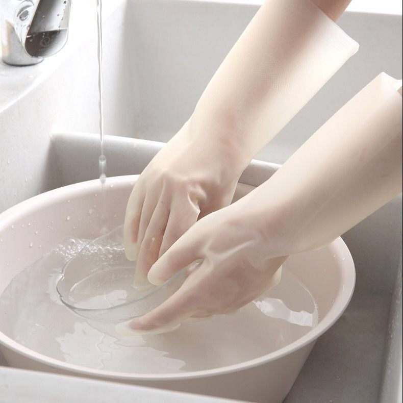 洗碗手套女橡胶厨房洗菜家务用清洁耐用型常规贴手防水洗衣服手套