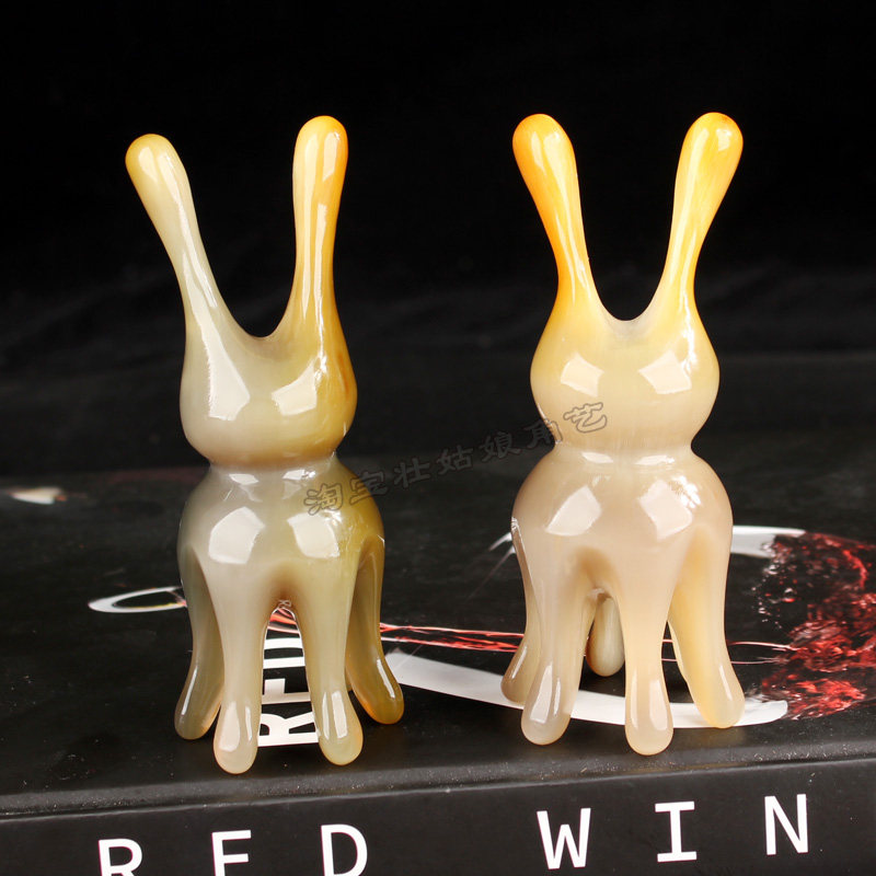 天然白牛角美鼻器眼睛眼部搓耳朵刮鼻梁神器头部经络章鱼刷按摩梳