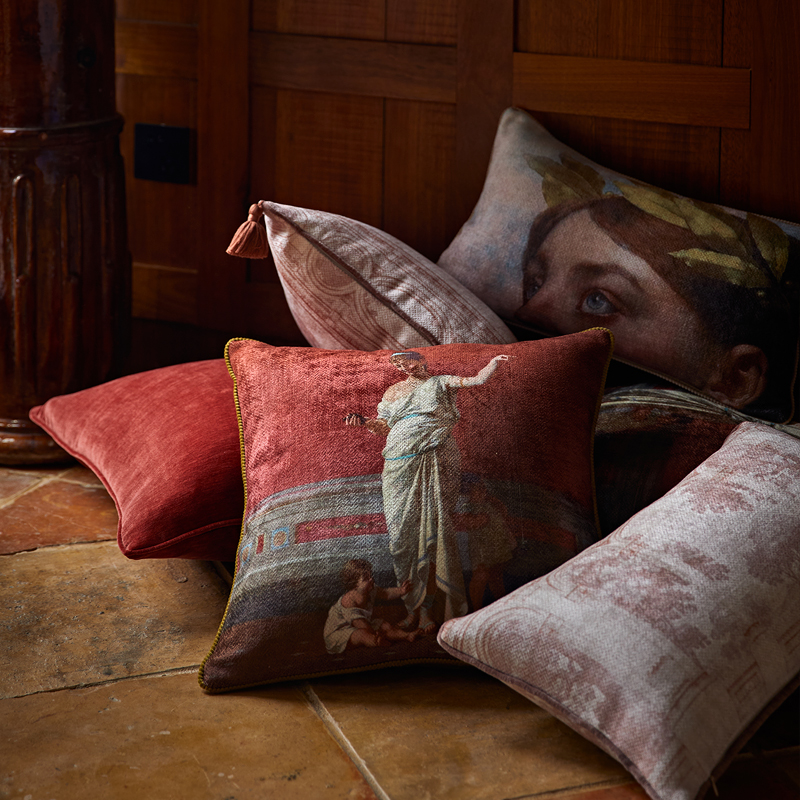 偏爱集复古法式抱枕高级感罗马艺术油画高档流苏美式沙发靠垫腰枕