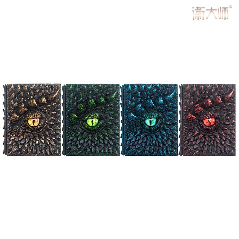 浮雕龙眼笔记本学生高颜值绘图复古手账本记事本活页本B5A4本子