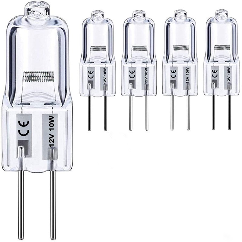 G4卤素灯珠12V20W低压插脚水晶灯小灯泡镜前灯吊灯卤钨蜡烛灯光