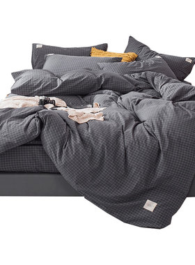 全棉水洗棉被套单件纯棉被罩1.5X2被单/双人1.8x2.2加大2.2x2.4米