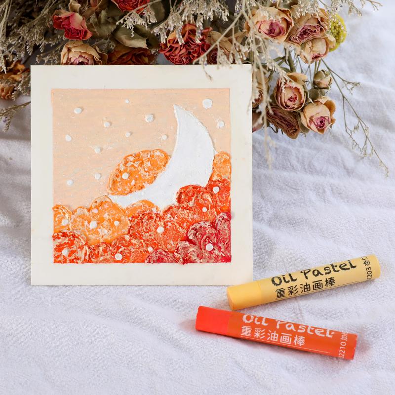 彩研重彩油画棒单色单支补充装6支装软性油画棒重彩油性美术专用