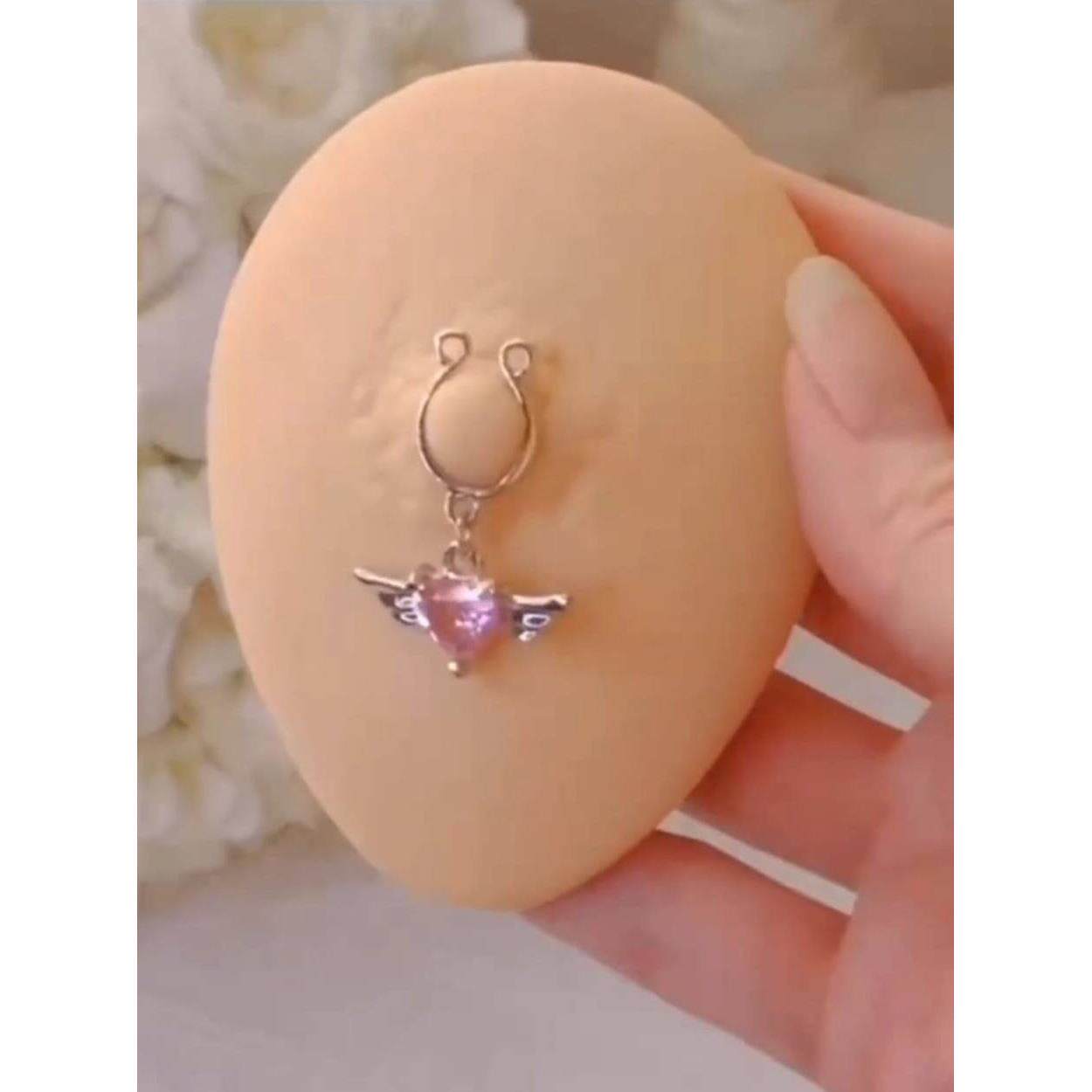 乳环无穿孔免打孔女乳钉图片