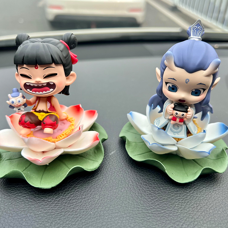 哪吒盲盒荷叶莲花底座陶