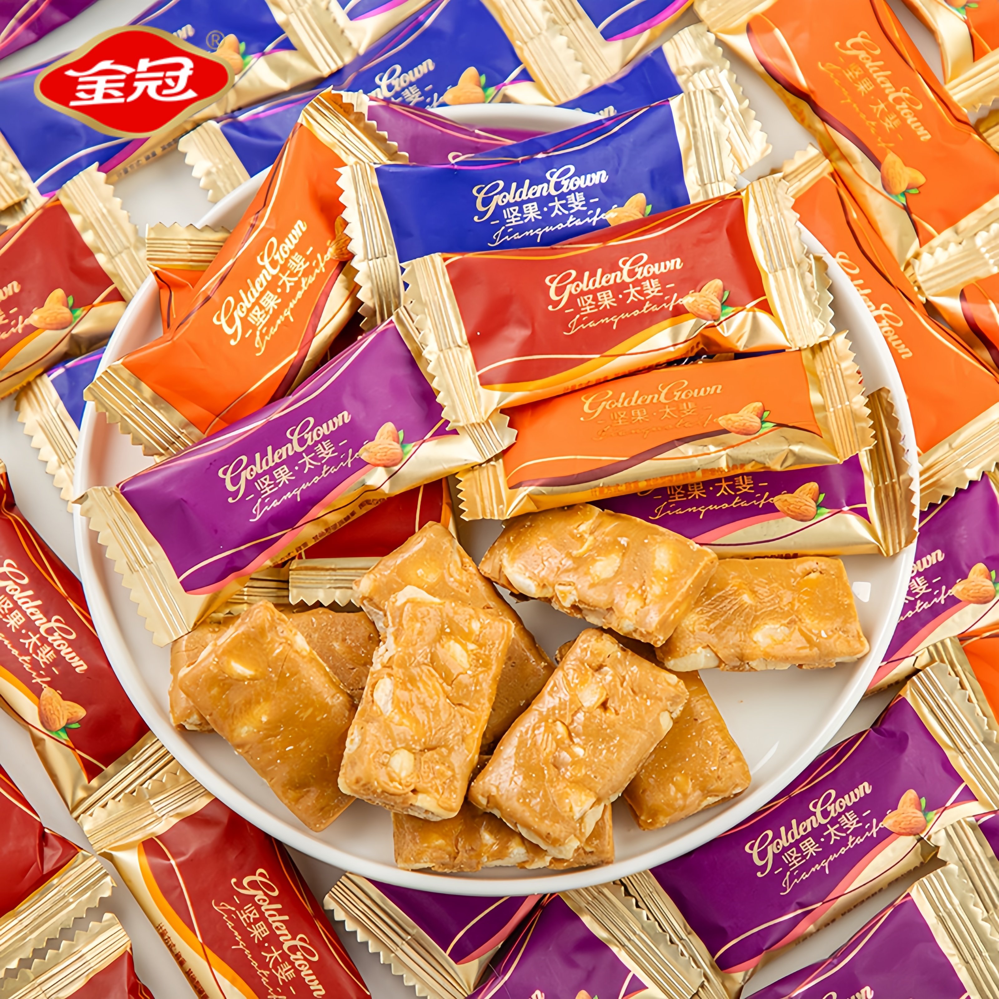 金冠坚果太斐糖酥糖太妃花生糖巴旦木果仁结婚喜糖年货糖果零食,零食/坚果/特产,传统糖果,淘宝优惠券,粉丝福利购,淘宝优惠卷