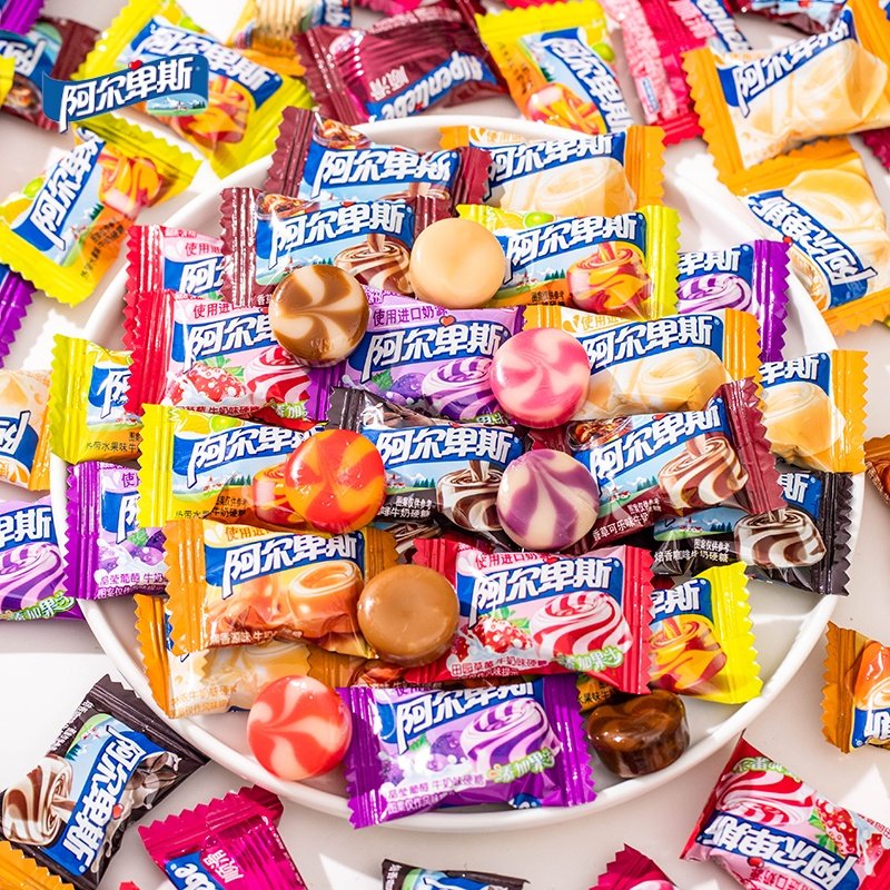 阿尔卑斯硬糖散装混合口味500g结婚喜糖棒棒糖圣诞节零食糖果批发