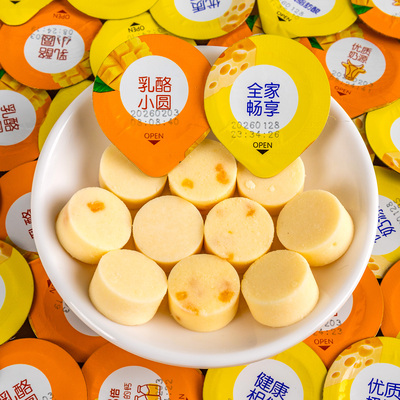 伊利厚乳酪小圆小条果粒奶酪块圆乳酪高钙营养干酪奶疙瘩儿童零食