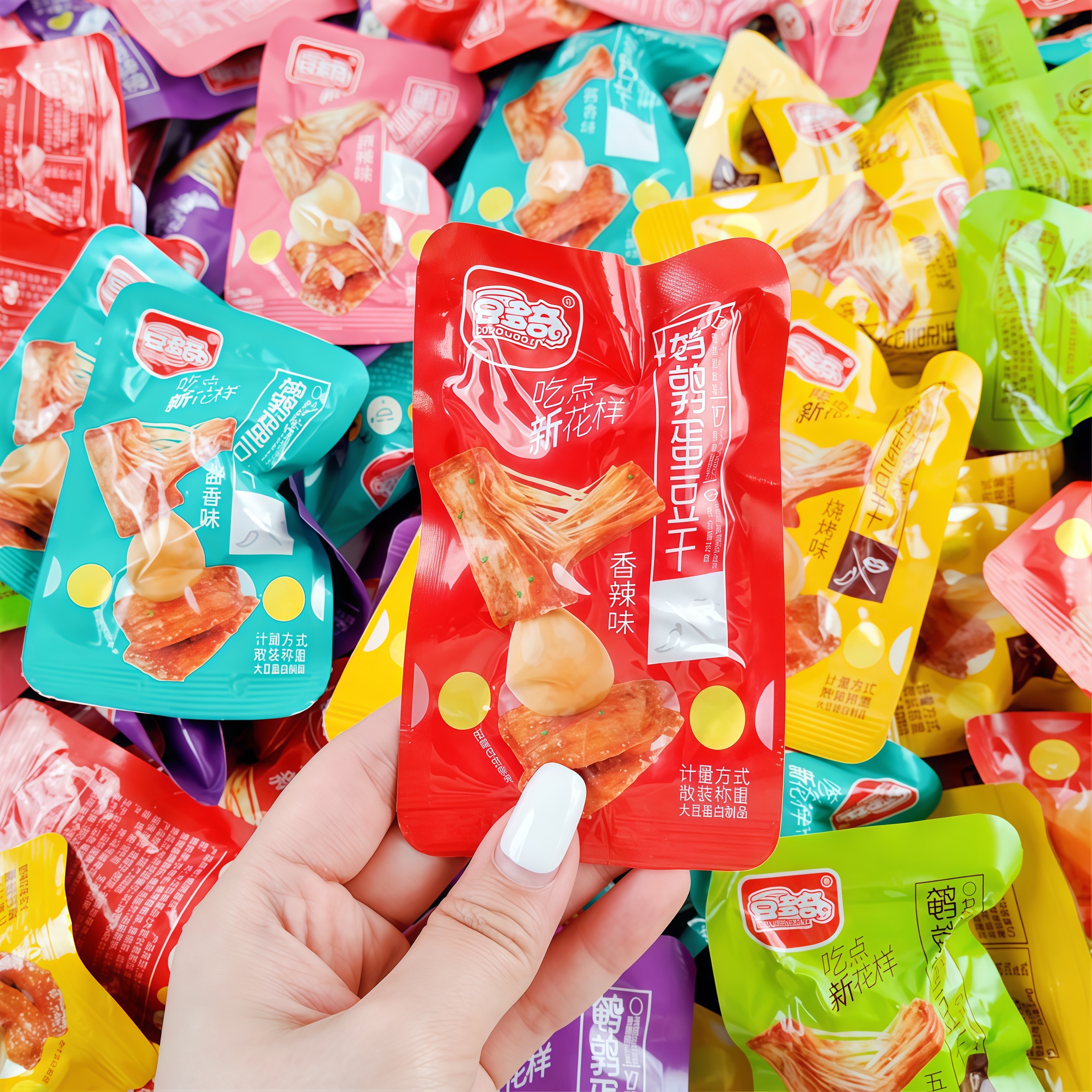 豆多奇鹌鹑蛋豆干混合袋装手撕素肉休闲零食豆腐干下酒菜小吃辣条