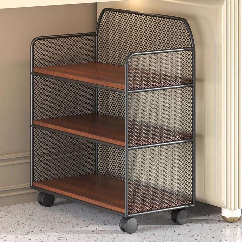 办公桌桌下置物架可移动文件收纳架多功能书柜卧室带轮小推车书架