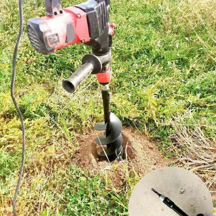 地钻水钻钻头电锤钻土机打洞机土地打孔钻头大棚挖坑耐磨螺旋钻杆