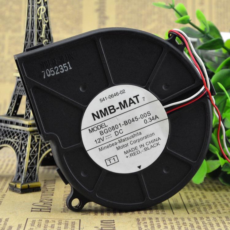 NMB 8020 12V 0.34 8CM 涡轮风扇鼓风机 80X20mm BG0801-B045-00S