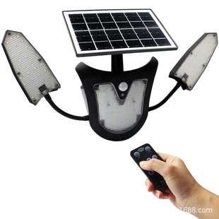 2024新款太阳能吊灯三头分体壁灯别墅灯庭院灯围墙灯门庭灯