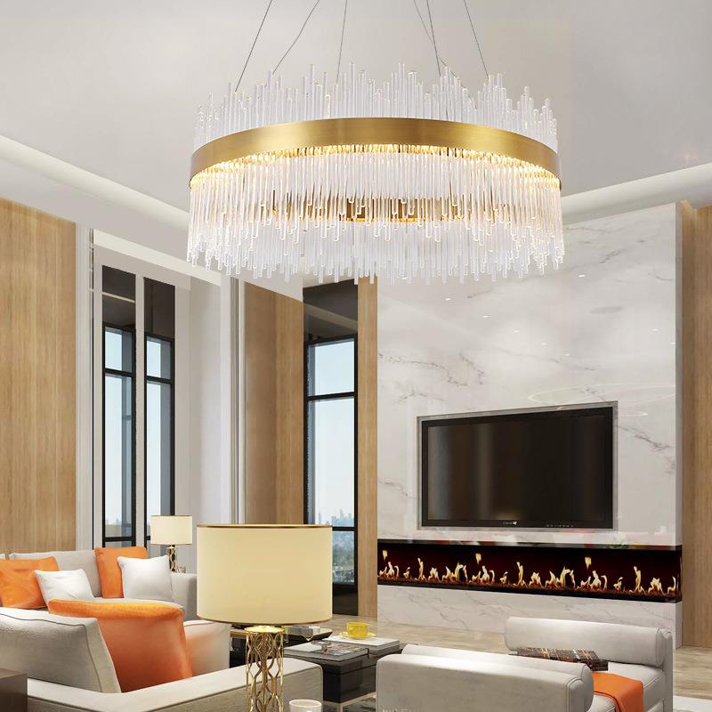 港式轻奢吊灯餐厅卧室创意个性水晶高档设计师后现代客厅圆形吊灯