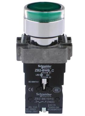 原装绿色带灯按钮XB2BW33B1C 常开24V按钮