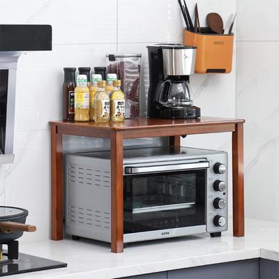 实木厨房台面微波炉置物架灶台桌面多层烤箱电器收纳储物分层架子
