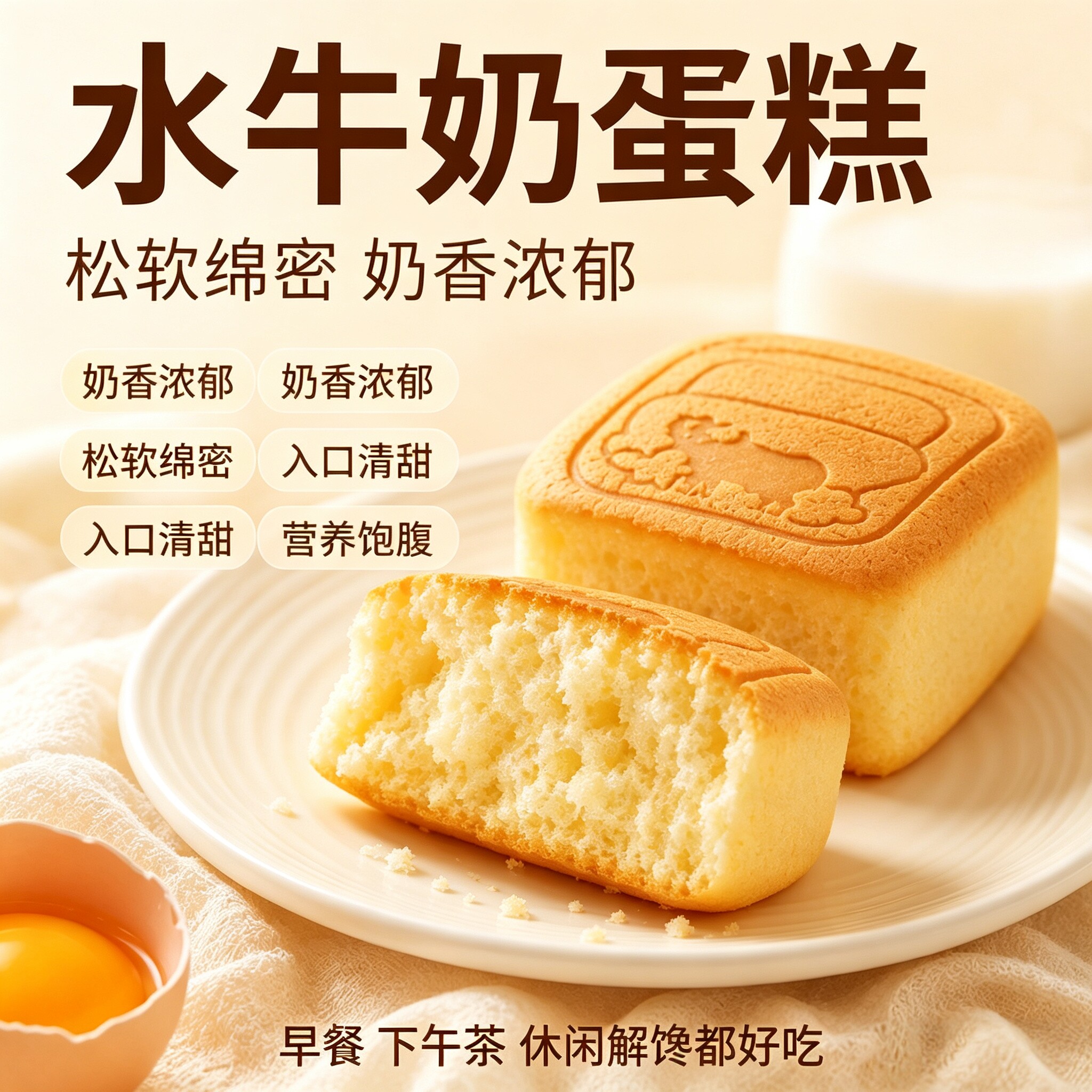 无糖食品怕糖人解馋蛋糕病人全麦荞麦面包零食大全老人早餐专用