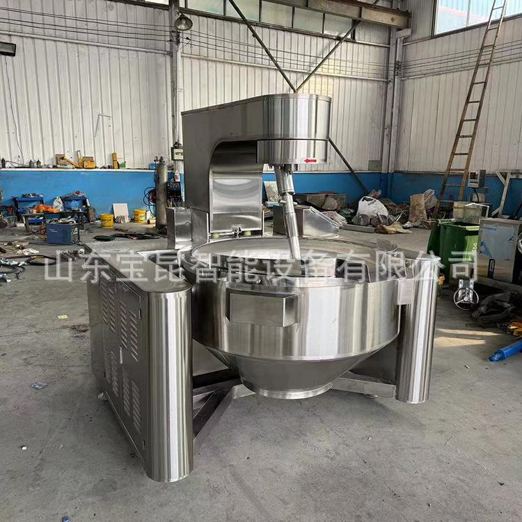 琥珀核桃裹糖搅拌炒锅蚂蚱酱行星搅拌炒锅大型预制菜加工炒菜机