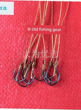 势尼把把钩爆炸钩方块p钩油饼钩闷竿专用钩纯手工制作一板十副钩.