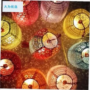 筒形冬瓜剪纸灯笼儿A童挎包夜光纸灯笼新年元宵节DIY夜光灯.