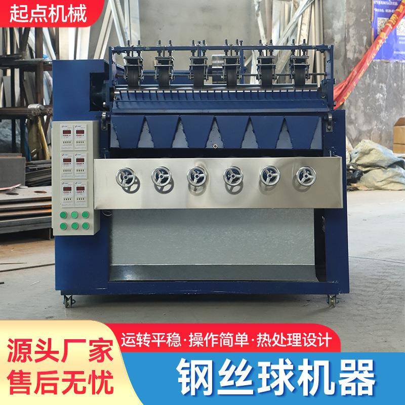 六线六球清洁球机制作不钢丝清洁球设备全自动生产机