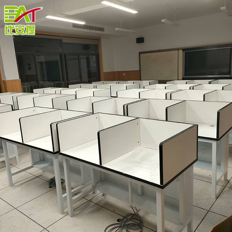 学校计算机教室电脑桌椅驾校考试学生培训班机房双人电脑桌椅