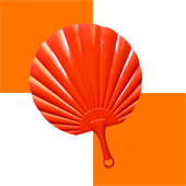 高档中国风大号圆形塑料特大加厚耐用熟胶随身便携手摇舞蹈蒲扇子