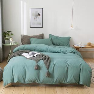 纯色纯棉被套单件全棉150x180x200x230被罩床单学生宿舍单人1.8床