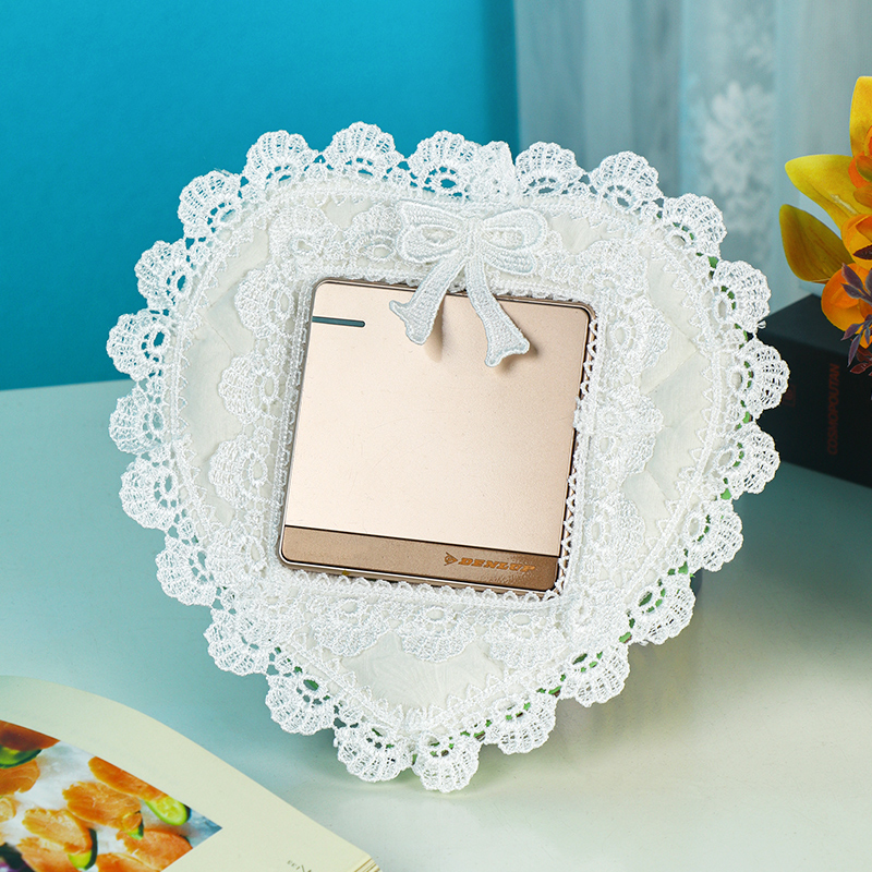 定制86型布艺开关贴墙壁插座盖板装饰墙贴插座花边蕾丝边框保护套