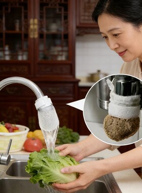 水龙头过滤棉防溅过滤自来水井水山泉水泥沙铁锈水垢杂质加厚通用