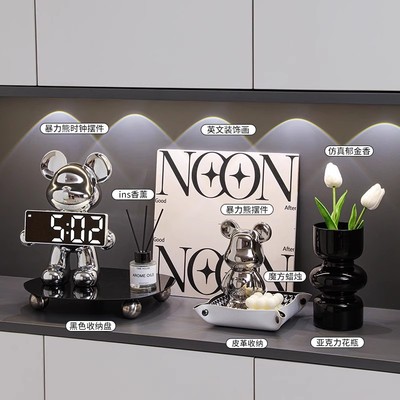 轻奢入户玄关摆件客厅家居装饰品电视酒柜餐边柜钥匙收纳高档