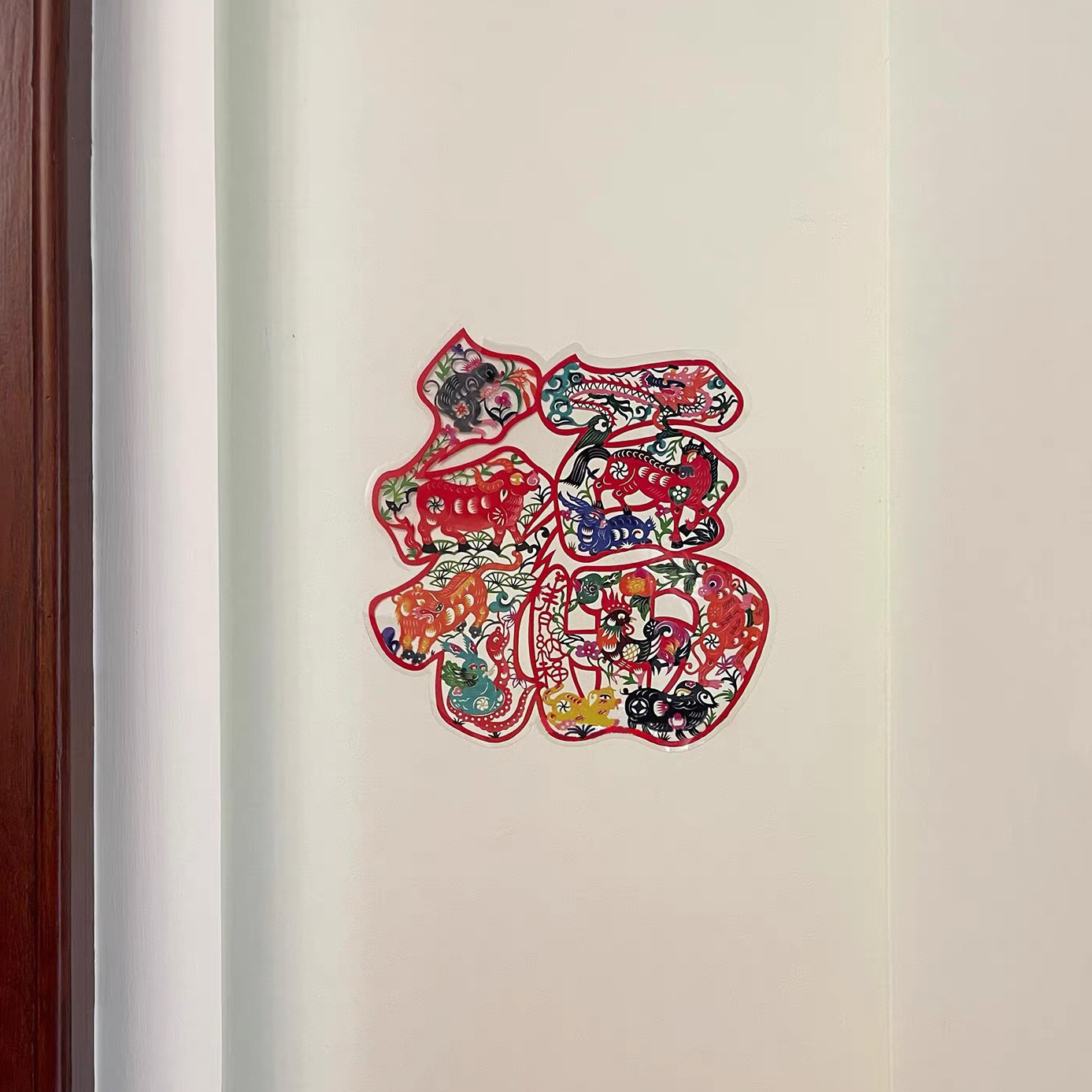 【非遗剪纸的静电贴!】