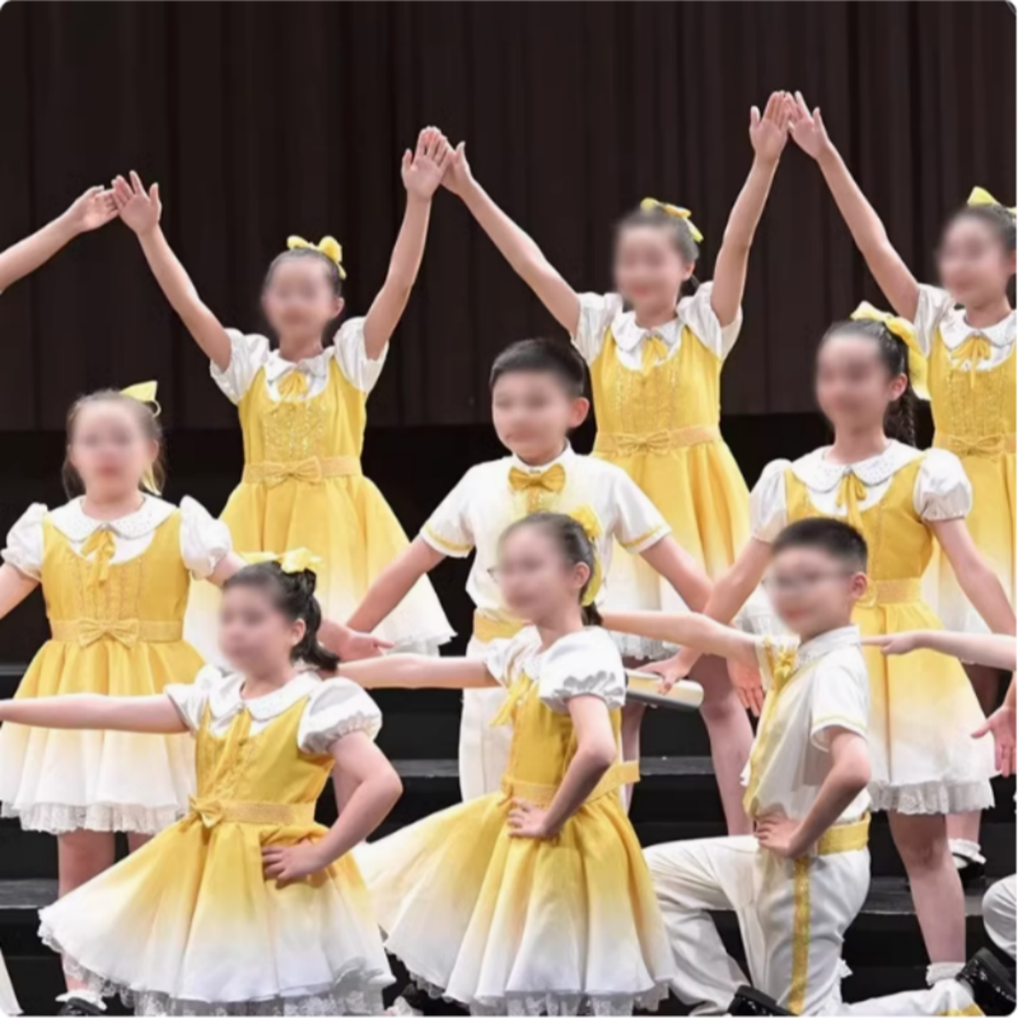 六一儿童合唱服装演出服男女童礼服中小学生表演朗诵纱裙大合唱团