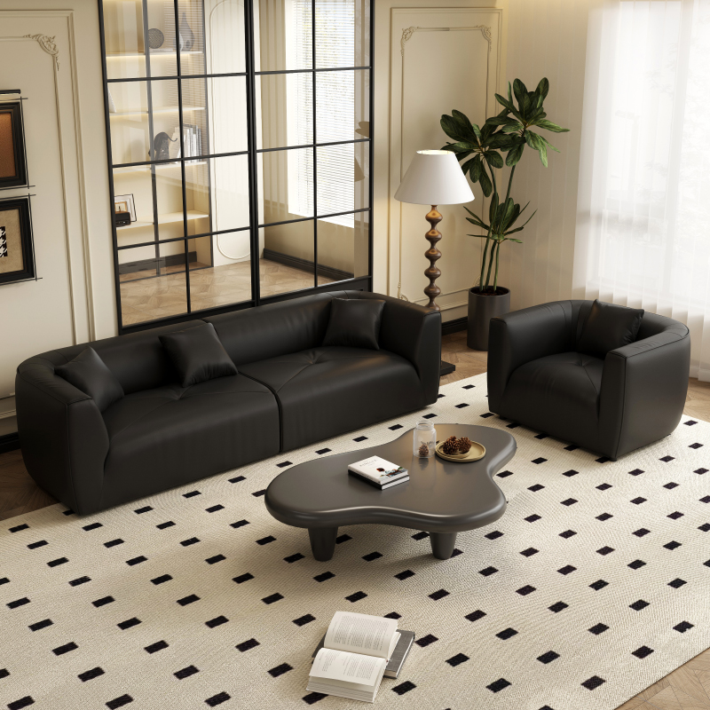 简约现代小户型客厅直排双人三四人公寓售楼部休息区欧式接待沙发