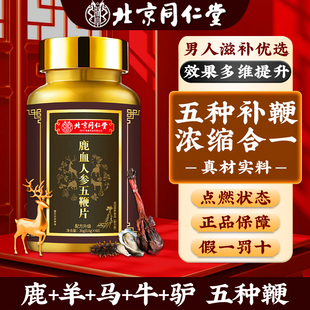 男性升级款鹿鞭牛鞭驴鞭羊鞭狗鞭精华营养五合一鹿血人参五鞭片