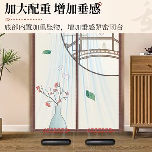 免打孔隔断帘家用隔热2024隐私帘子防风磁吸空调门帘夏季 新款 高档