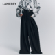 中性风显瘦百搭秋新款 LAMERRY 朗美睿黑色A字大摆慵懒极简阔腿裤
