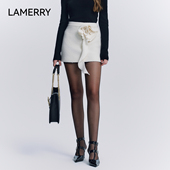 高腰A字半裙手工立裁秋冬质感穿搭25新款 LAMERRY 朗美睿米白经典
