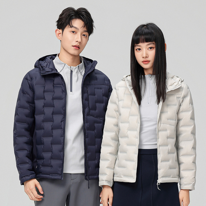 健羚轻薄新款羽绒服短款连帽情侣外套鸭绒秋冬季男士休闲保暖