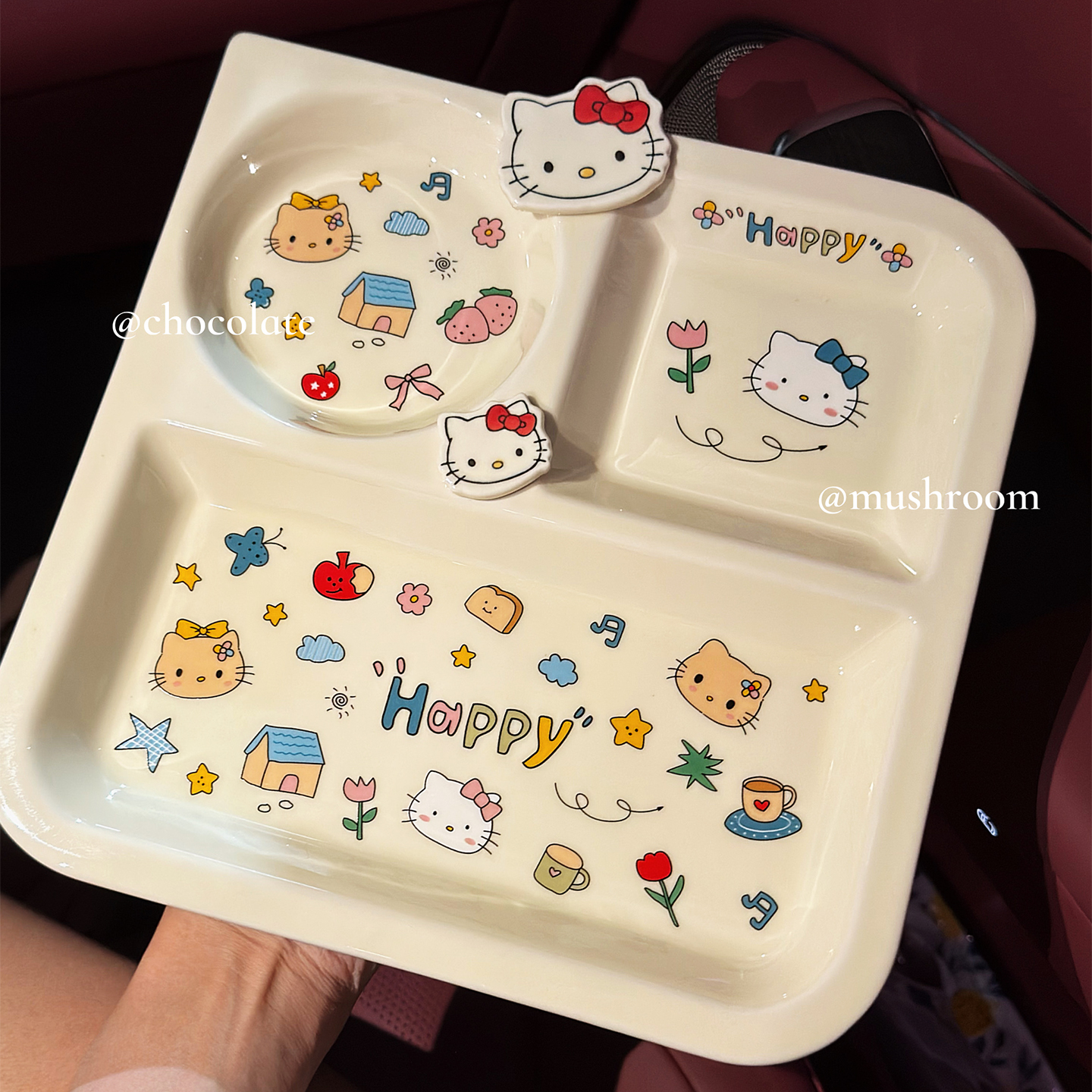 卡通KT家用分餐盘减脂盘