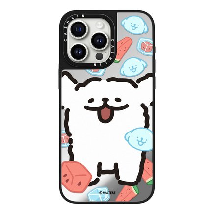 CASE夏日Maltese线条小狗联名适用于iPhone16ProMax手机壳苹果15Pro明星14Pro可爱MagSafe磁吸13/12防摔保护
