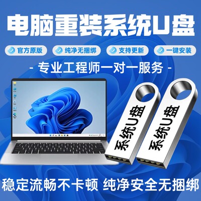 全新纯净标准win10专业版电脑装机U盘win11重装系统优盘包激活