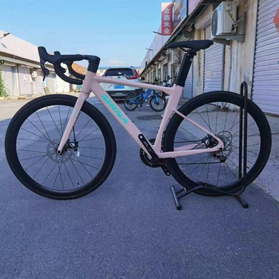 铝合金700C筒轴120响花鼓全内隐藏一体把破风男女公路车油碟刹车