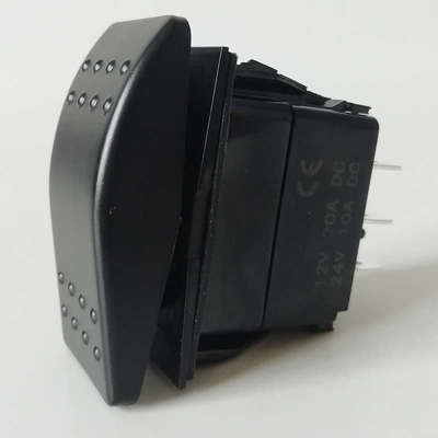 六脚三档自锁汽车开关通用改装游艇叉车挖机客船型翘板按键黑色新