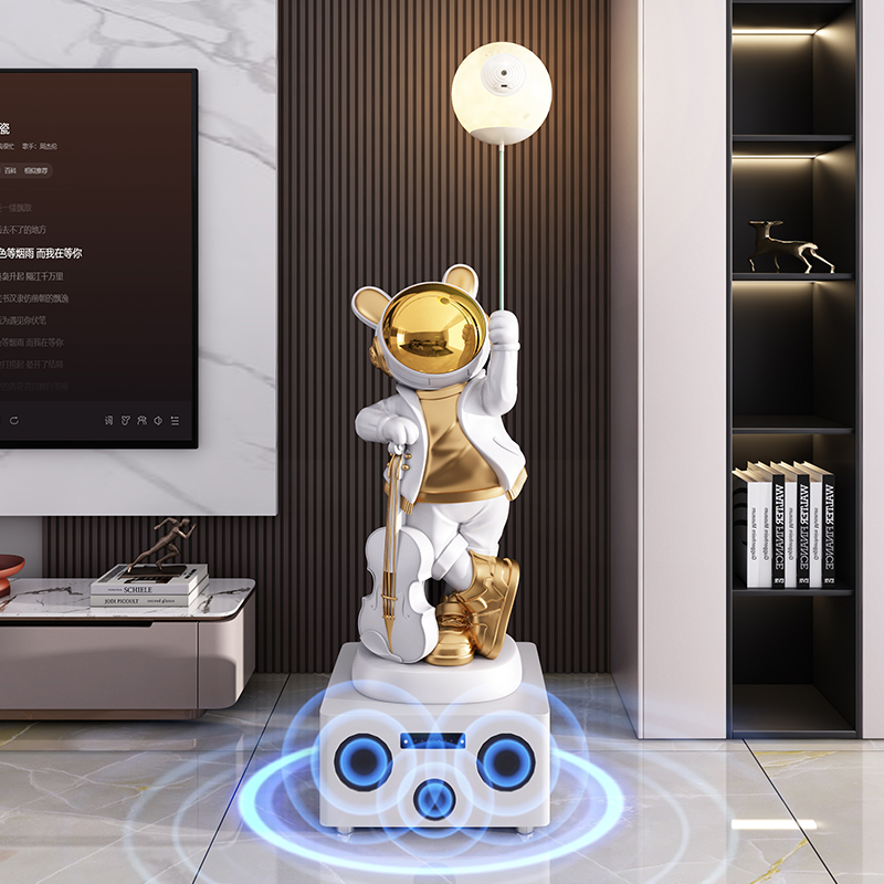 音乐太空人太空人摆件大装饰品轻奢电视柜旁大型落地乔迁新居礼品